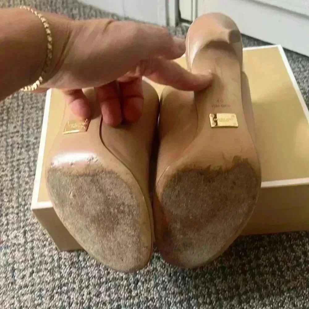 Michael Kors Collection Nude Mule Pumps sz 10 - Picture 8 of 10